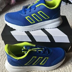 Adidas Kids Blue and Neon Green Sneakers NWB